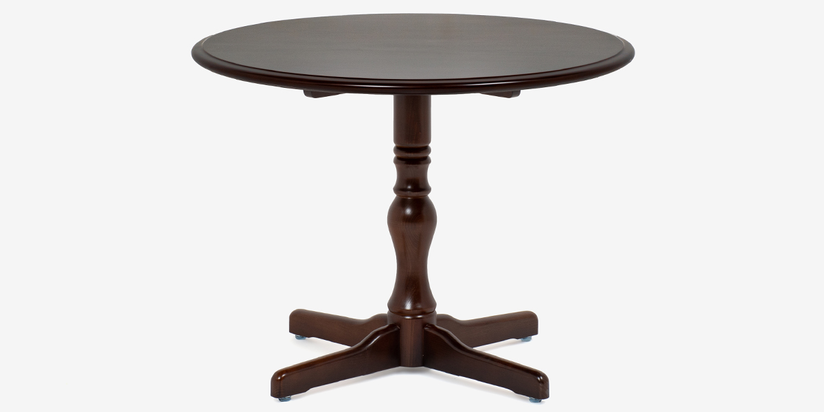 無垢材を削りだすことで生まれる、美しい脚部が魅力的なダイニングテーブル （丸）「T-5651」
